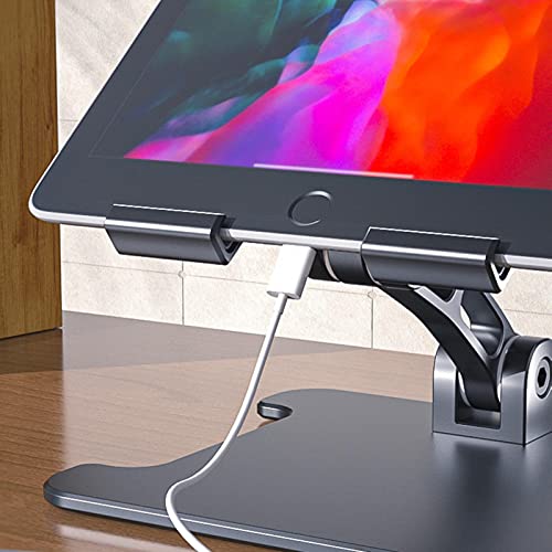 Base ajustable para laptop de aluminio con ventilador y silicona miniatura 3