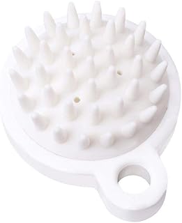 Escova massageadora de couro cabeludo com massageador de couro cabeludo de silicone macio, massageador vibratório portátil para cuidados com o cabelo e relaxamento da cabeça, esfregão ergonômico para o couro cabeludo para crianças e animais de estimação adultos