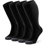 FITRELL 4 Pairs Wide Calf Compression Socks for...