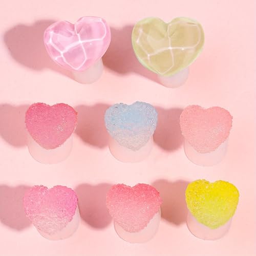 8pcs Nail Polish Toe Separator Silicone Love Shape, Individual Toe Spacers Fingers Nail Stretchers Pedicure Tool for Salon Home(Heart Shape)