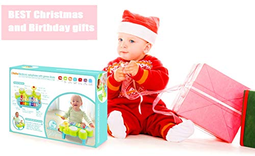 Xylophone Table Music Toys Of Ohuhu, Multi-Function Toys Kids Drum Set, Discover & Play Piano Keyboard, Xylophone Set Electronic Learning Toys For Baby Infant Toddler For Kids #TOP5