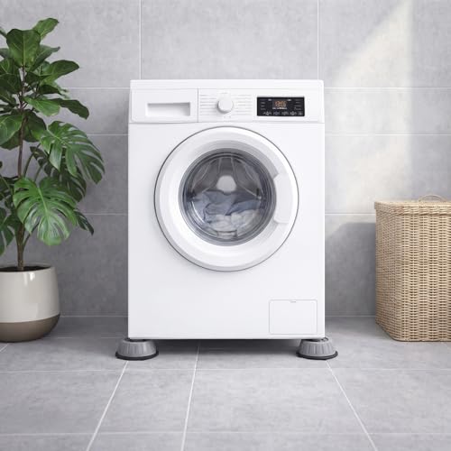 4 Stück Waschmaschine Füße Pad,Antivibrationsmatte Waschmaschine Füße,Universal Waschmaschine Fußpolster Antirutschmatte,Schwingungsdämpfer für Waschmaschine Trockner,Kühlschrank,Tisch