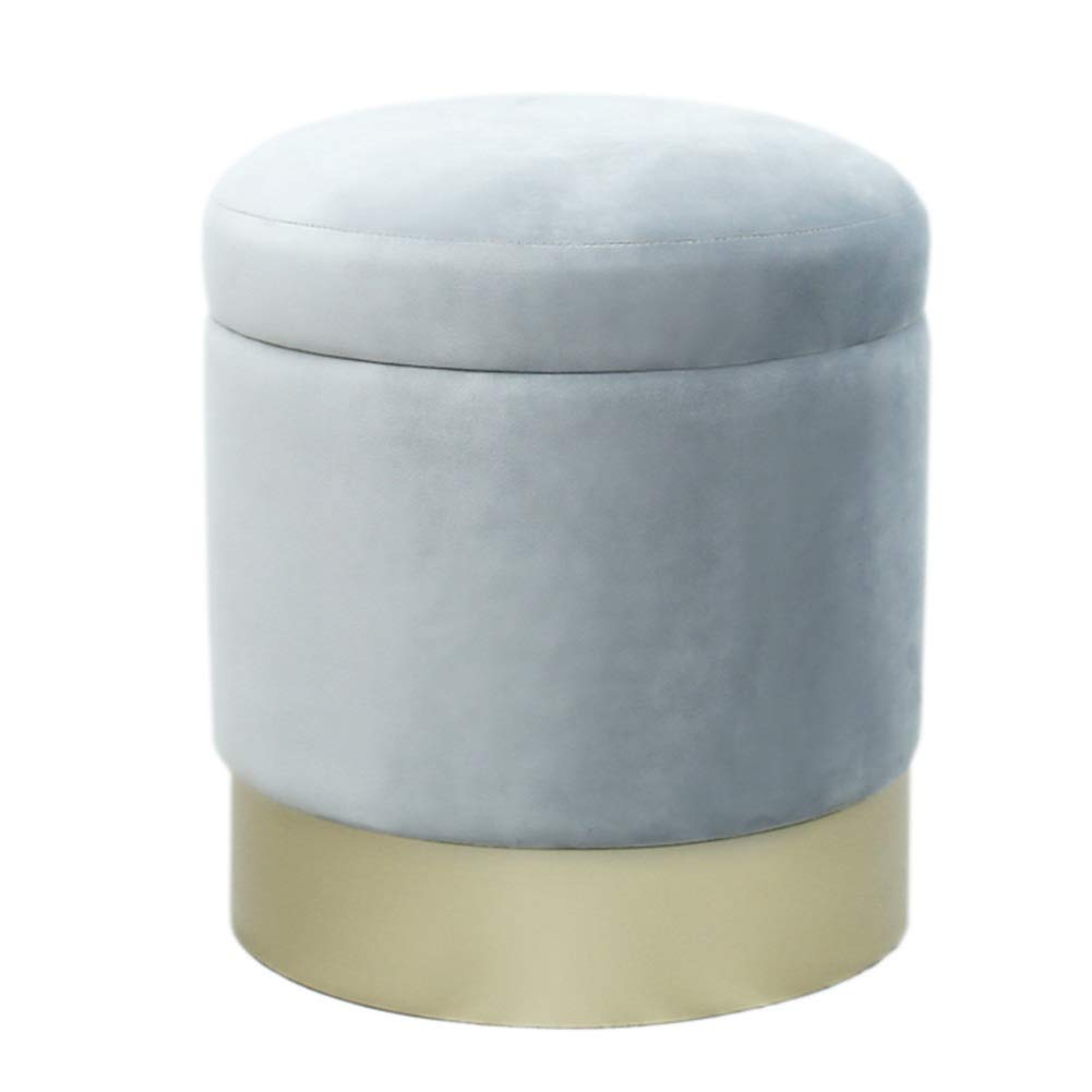 MU Reposapiés Simple Almacenamiento Taburete Redondo Multifuncional Vestidor Sofá Modelo D