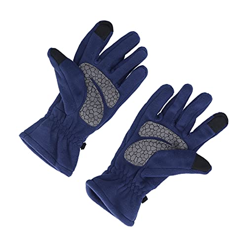 Serlium Gants Coupe-Vent, Gants d'hiver Bleus épaissis Portables induits antidérapants pour l'équitation en Plein air(L) Cover