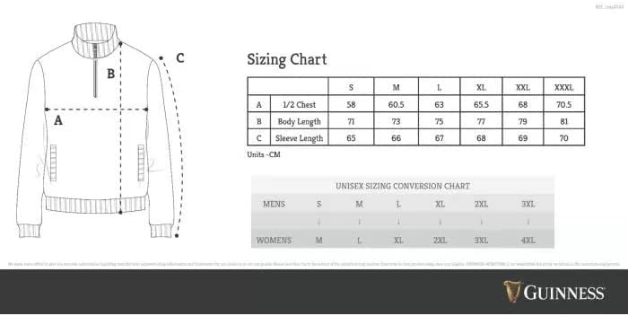 Guinness Official Merchandise Guinness Black Quarter Zip Performance Top Pullover 1/4 Zip Athletic Fleece - Image 6
