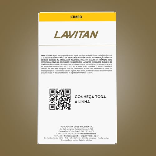 LAVITAN Super Fórmula Vitamina Cabelos Unhas 30 comprimidos