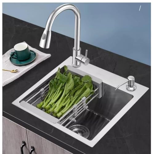 Évier de cuisine en acier inoxydable cuve unique peu encombrant - 4