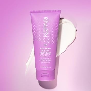 Kopari KP Body Bumps Be Gone Smoothing Body Lotion with 3% AHA, Shea Butter and Sweet Almond Oil, Moisturizing KP Lotion for Body - 5.3 oz