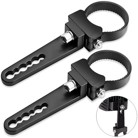 Auto Power Plus 1.75" Bull Bar Tube Mount Clamps Universal Mounting Brackets Holder Kits for Led Hid Light Bar Jeep Wrangler Trucks Off-Road, 2pcs Cover