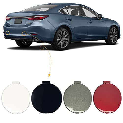 CZShiYue Rear Bumper Tow Hook Cover Towing Eye Cap Fit for Mazda 6 Atenza 2018-2021 GSH7-50-EL1-BB GSH7-50-EK1-BB (Unpainted, right passenger side) Xinpinsai