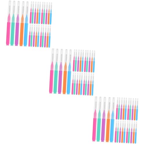 PLAFOPE 150pcs Interdental Brush Cleaning Tool Ergonomic Design Compact for Oral Care for Braces and
