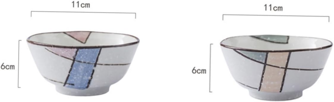 PRETYZOOM 4-Piece 4.5-Inch Ceramic Rice Bowls Set Elegant Kitchen Tableware Microwave and Dishwasher Safe for Serving Soup Cereal and Salad