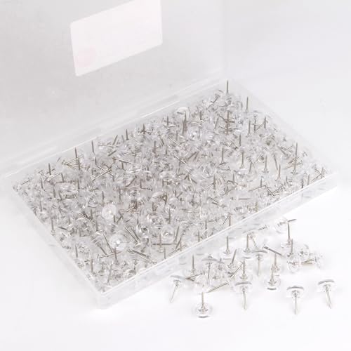 Punaises plates transparentes de haute précision avec pointe en acier