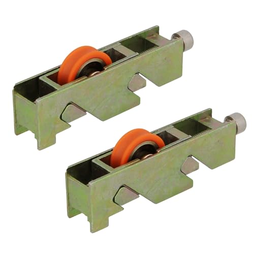 Amig - Rodamiento Ventana Corredera - Juego de 2 unidades - Tamaño 68 x 20 mm - Carcasa Metálica Regulable - Rodamiento de Bolas - Diseñado para Ventanas Deslizantes - Acero Bicromatado - Mod. COR28