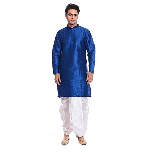 Larwa Men's Wedding Ceramany Kurta+Dhoti Set