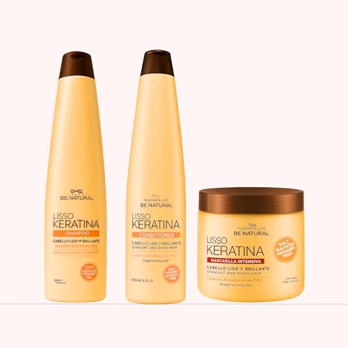 PLife Lisso Keratina Value Pack Shampoo Conditioner & Mask 300ml 350g