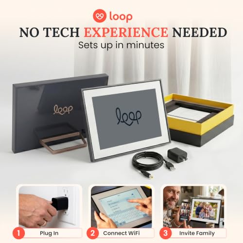 Loop WiFi Digital Picture Frame 10 1 Touchscreen Electronic Photo Video - image 8