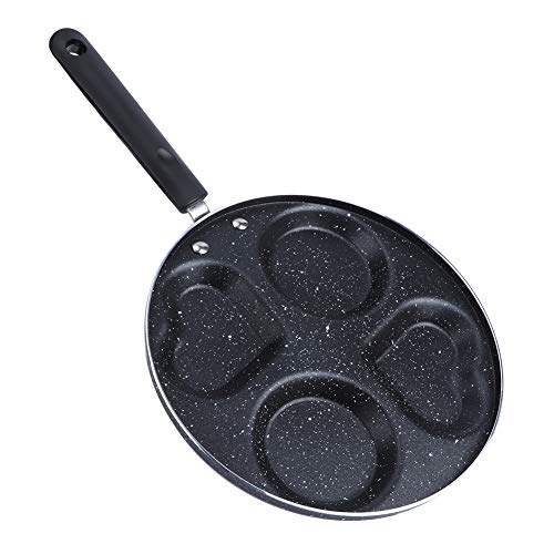 Qcwwy Ollas, sartenes, 4 agujeros, utensilios de cocina, 24,5 cm, con asa, compuesto de aluminio remachado, seguro para estufa de gas, adecuado para el hogar, cocina, restaurante, hotel