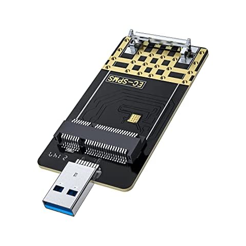 ANYOYO mSATA to USB Adapter, mSATA to USB 3.0 Type A Card, 50mm Mini SATA Hard Drive Converter Reader as Portable SSD 5Gbps Bridge Chip Cover