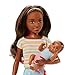 Barbie Skipper Babysitters Inc Doll & Accessories Set with Brunette Doll in Flowered Skirt, Baby Doll & 4 Themed Pieces