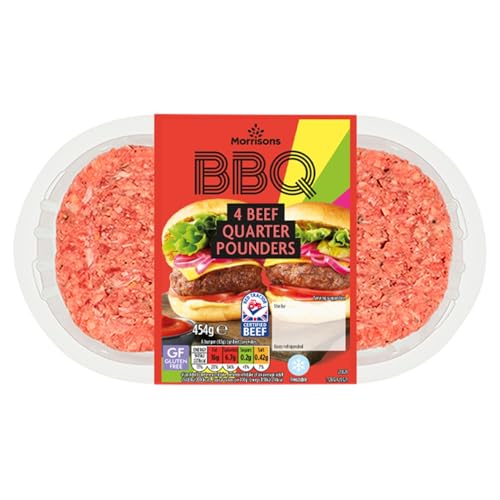Morrisons 4 British Beef Quarter Pounders 454g