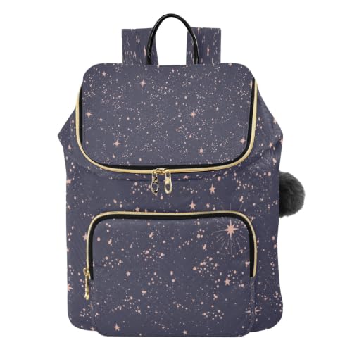 Sac à dos bleu galaxie pour femme au style bohème chic et décontracté
