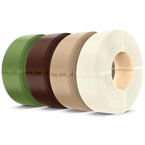 SUNLU 4KG PLA+2.0 3D Printer Filament Refill, Stronger PLA+ Filament Bundle, No-Spool 3D Filaments Refill 1.75mm Compati