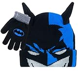 Batman Boys Winter Hat Set with Mittens