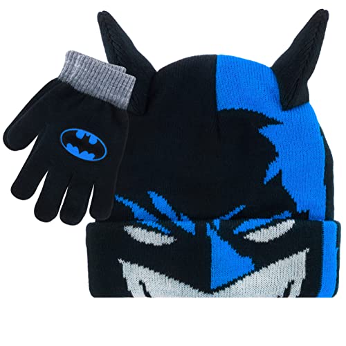 Batman Toddler Hat, Boys Hat And Glove Set, Winter Hat For Boys With Toddler Mittens, Toddler Winter Hat With Batman #TOP16