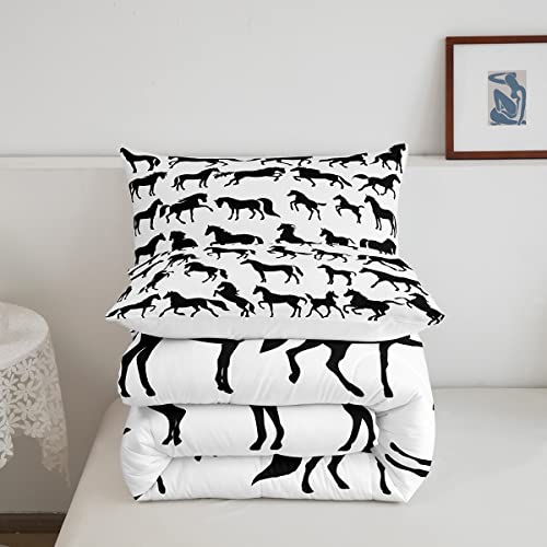 Erosebridal Roupa de cama para cavalos, conjunto de edredom de animais de fazenda, animais selvagens