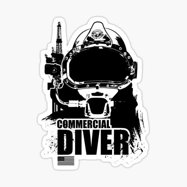 Image of Commercial Diver Car Sticker Decals Vehicle Truck Bumper Window Wall Mirror Decoration 5 inch
