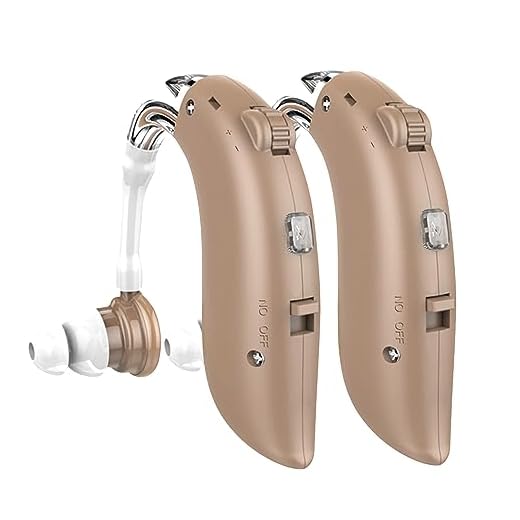 Dellona Next-level Hearing Amplifiers For Seniors Severe Hearing Loss - Rechargeable Hearing Amplifiers W/ Type-c, Behind-the-ear Otc Hearing Amplifier -(Pair) Hearing Amplifiers For Seniors Rechargeable With Noise Cancelling - Hearing Amplifiers For Seniors - (Beige)