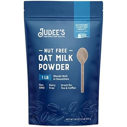 Judee’s Oat Milk Powder 1 lb - Vegan, Non-GMO, Soy-Free, Gluten-Free, and Nut-Free - Dairy Alternative - Use for Baking - Blends Well in Shakes and Smoothies - Add to Your Favorite Coffee and Drinks