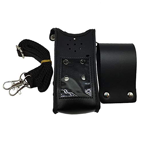 DYHYXBF Walkie Talkie Leather Soft Case Holster Shoulder Strap Compatible with Baofeng UV-9R Plus UV-9R UV-XR UV-5S BF-A58 BF-9700 GT-3WP Two Way Radio