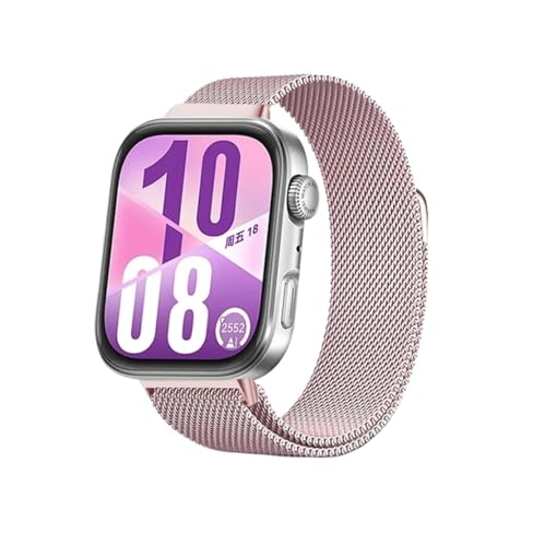 [LOKLNEYK] �ɓK������Huawei Watch FIT 4 pro-Fit 4/ Fit 3�o���h�p�~���l�[�[�X�e�����X�X�`�[�����[�v�o���h�A�N�Z�T���[(Pink,For Huawei Fit 4 Pro)