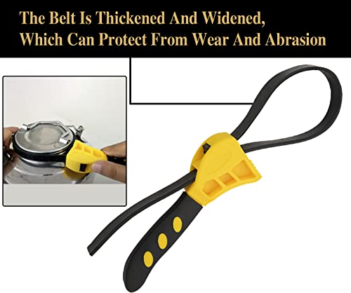 Vql 2Pcs Adjustable Oil Filter Wrench, Rubber Strap Wrench Set For Plumbers And Jar Opener Strap Wrench #TOP6