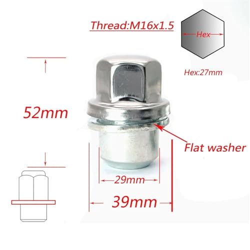 Tuerca de rueda M16 * 1,5 hexagonal 27mm accesorios coche recambio 3