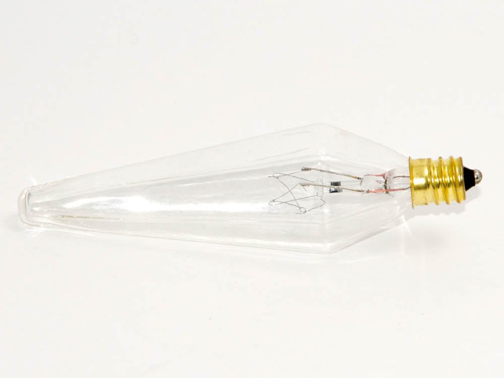 Bulbrite Incandescent Candelabra Screw Base (E12) Light Bulb, 25 Watt, Clear Prism, 2