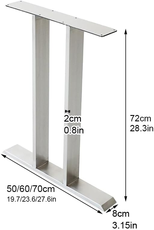 28.3 Inch Height Metal Bar Table Legs, Bench Legs DIY Furniture Feet, Industria Modern Bench Chair Base for Dining Kitchen Office(23.6x28.3in/1pcs)