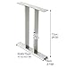 XLIHAWY 28.3 Inch Height Metal Bar Table Legs, Bench Legs DIY Furniture Feet, Industria Modern Bench Chair Base for Dining Kitchen Office(23.6x28.3in/2pcs)