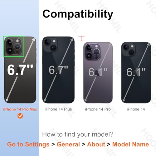 Image of HOOMIL Clear Case for iPhone 14 Pro Max, Anti-Yellowing