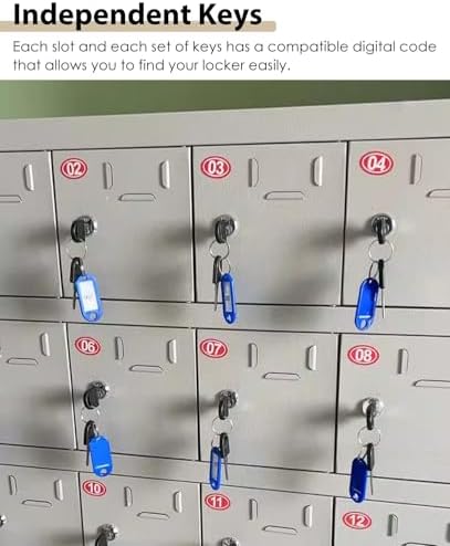 Large Capacity Cell Phone Locker - 30 Slots Mobile Phone Storage Organizer for Classrooms, Offices & Homes with Independent Keys & Locks for Secure Cubbies.