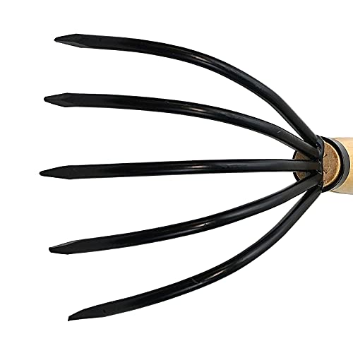 KAKURI-Hand-Cultivator-Garden-Tool-10-Handheld-Rake-for-Weeding-Digging-Cultivating-Hand-Forged-Japanese-Steel-Made-in-Japan