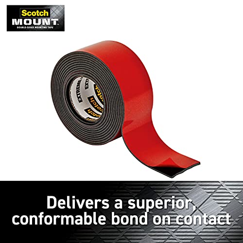 Scotch Mount Extreme Strong Tape 1 in x 60 in roll (25.4mm x 1.52m),1 roll/pack Holds 13.6kg whole role Maximum strength indoor and Outdoor No Tools Double Sided Adhesive Tape Package design may vary