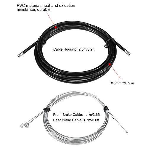 Andoer Bicicleta V-Brake e alavancas de freio e cabo de ciclismo Guiador de freio curto Alavanca de
