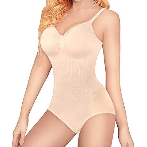 POBEC Women's Tummy Control Shaping Bodysuit Cover