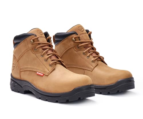 Image of SUREWAY Men's Waterproof Steel /Soft Hiking Work Boots, Lightweight Ultility Lace Up Round Toe Shoes,Water Proof Tactical Military Outdoor Ankle Mens Boot for Construction, Roofing, Hunting, 9.5