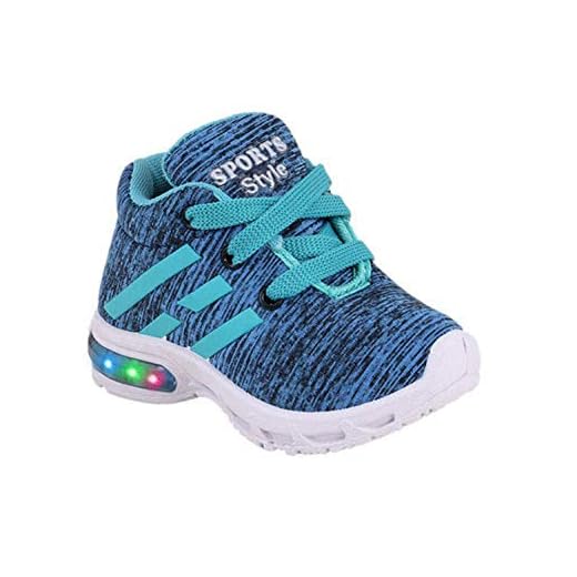 NEOBABY Kids LED Light Turquoise Boy's and Girl's Formal Shoe - 21-24 Months