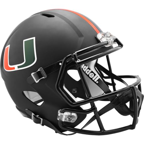 Riddell NCAA Miami Hurricanes Helmet Full Size ReplicaHelmet Replica Full Size Speed Style Miami...