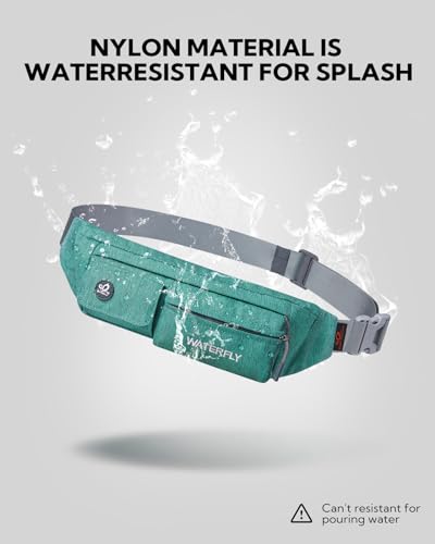 image for WATERFLY Fanny Pack Slim Soft Polyester Water Resistant Waist Bag Pack